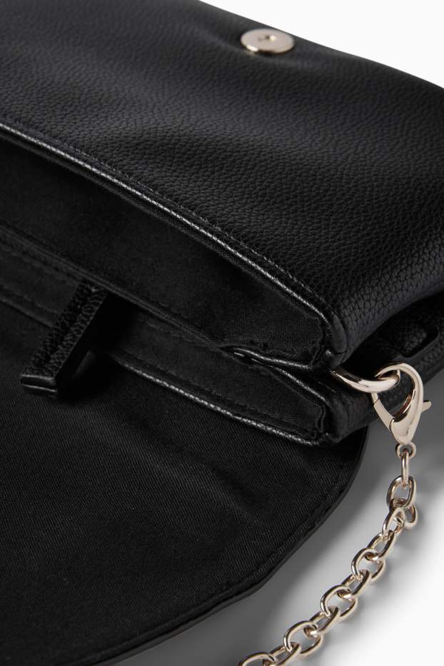 Femei - Geantă de umăr cu curea detașabilă - imitație de piele - negru