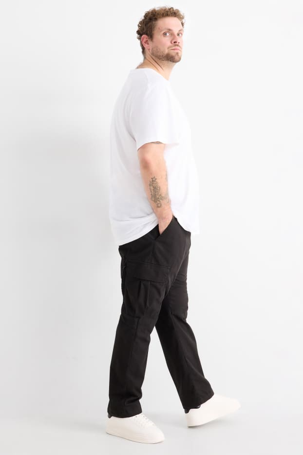 Bărbați - Pantaloni cargo termoizolanți - negru
