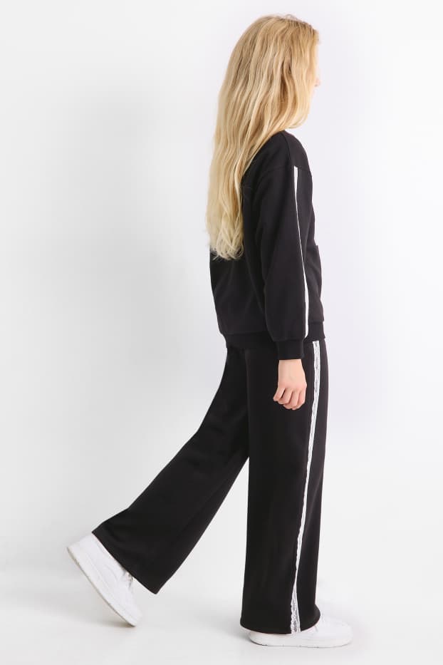 Copii - Fete - Pantaloni de trening - negru