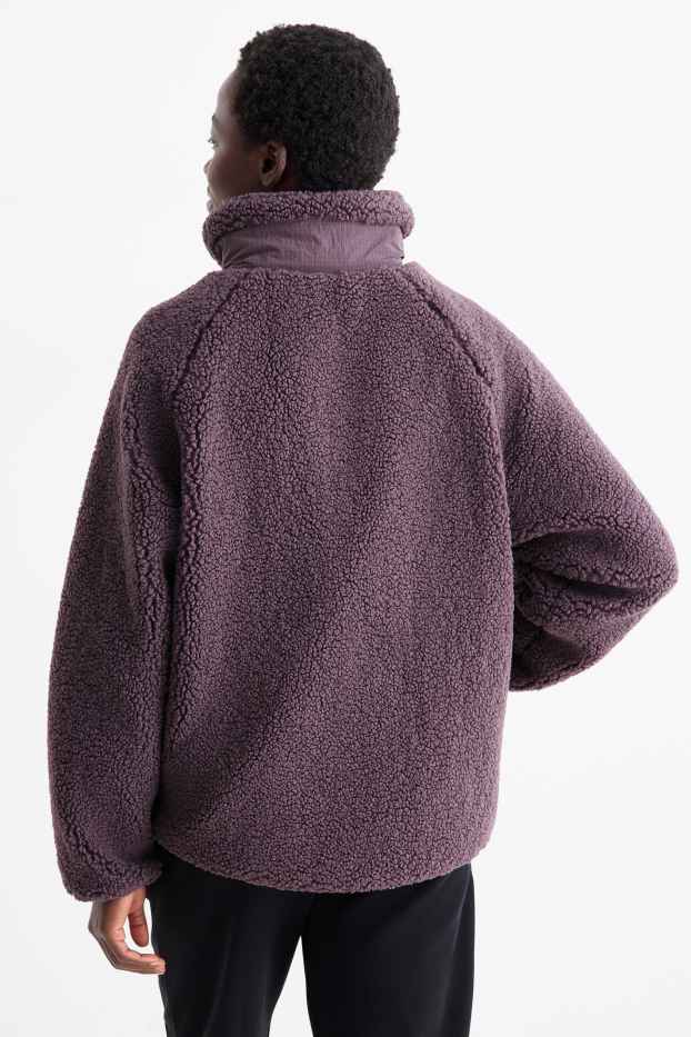 Dámské - Funkční teddy bunda - s výplní - fialová