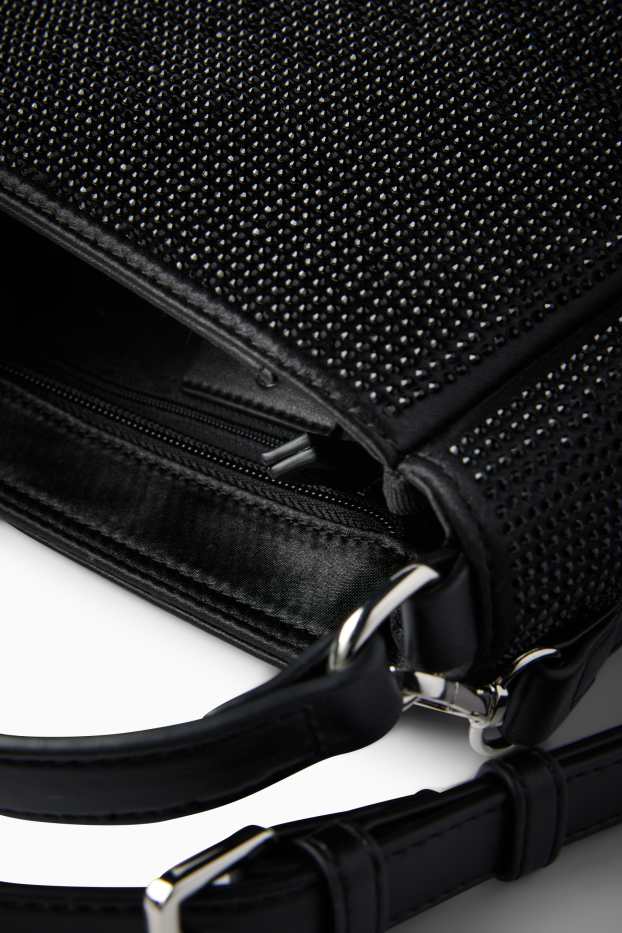 Femei - Geantă shopper mică, cu curea detașabilă - negru