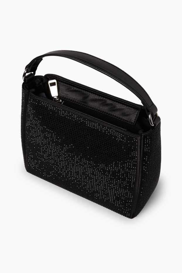 Femei - Geantă shopper mică, cu curea detașabilă - negru