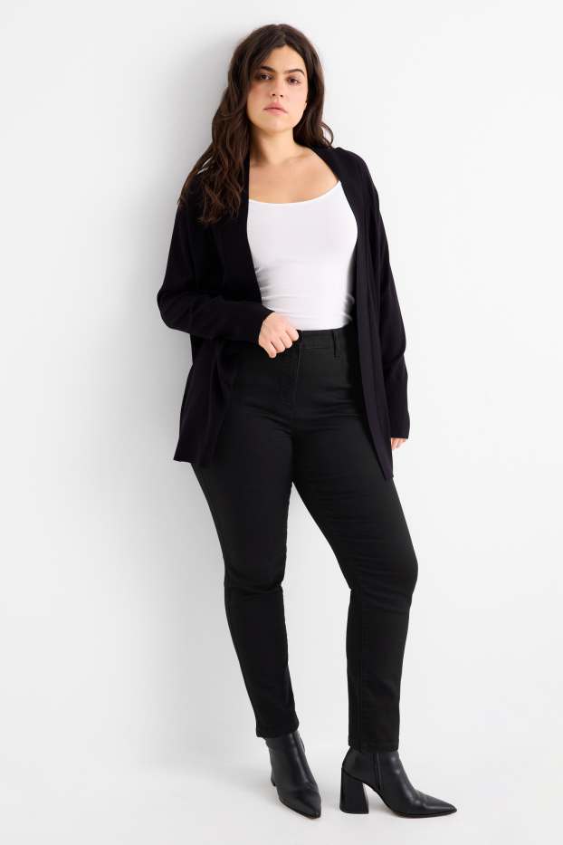 Femei - Slim jeans - talie medie - stretch - negru