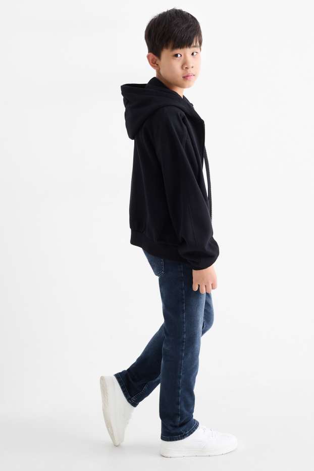 Copii - Băieți - Straight jeans - jeans termoizolanți - jog denim - betelie extra lată - denim-albastru închis