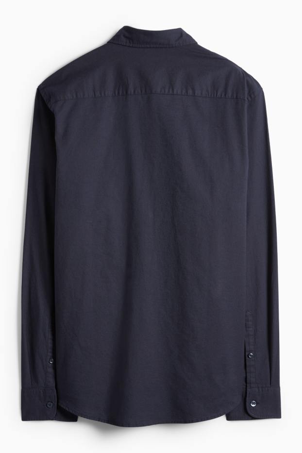 Pánské - Košile - regular fit - button-down - tmavomodrá