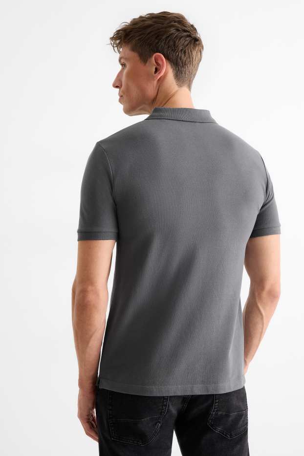 Bărbați - Tricou polo - regular fit - gri
