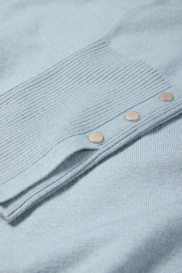 Femei - Pulover din tricot fin - albastru