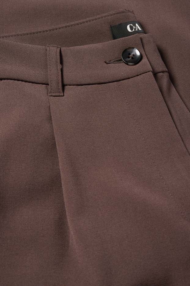 Femei - Pantaloni culotte - talie medie - relaxed fit - maro închis