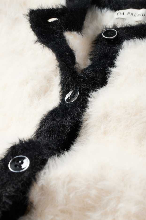 Copii - Fete - Cardigan tricotat - alb-crem