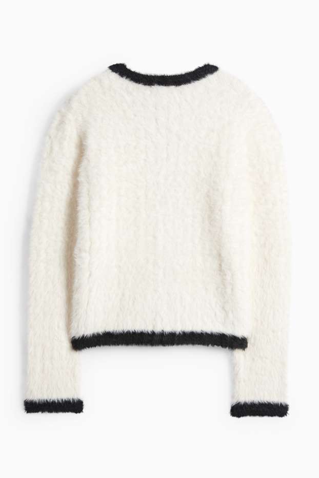 Copii - Fete - Cardigan tricotat - alb-crem