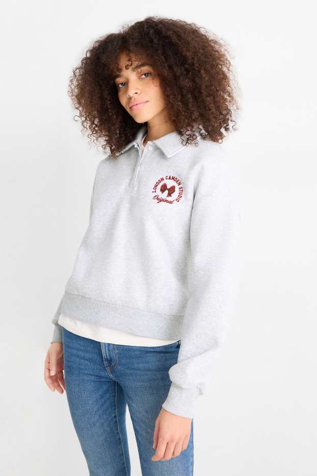 Donna - Felpa - grigio chiaro melange