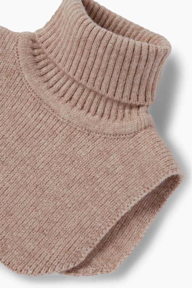 Unisex - Plastron cu guler rulat, bebeluși - bej