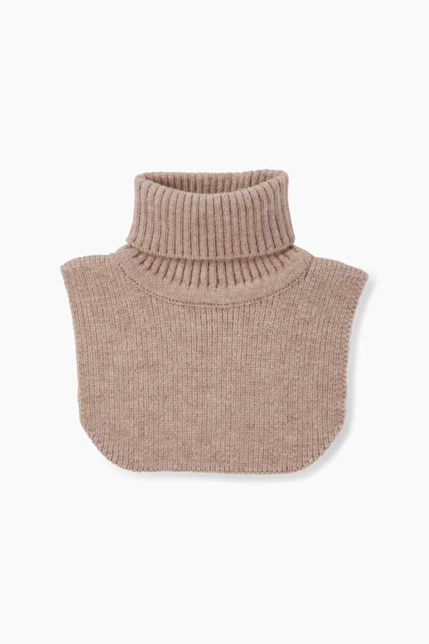 Unisex - Plastron cu guler rulat, bebeluși - bej