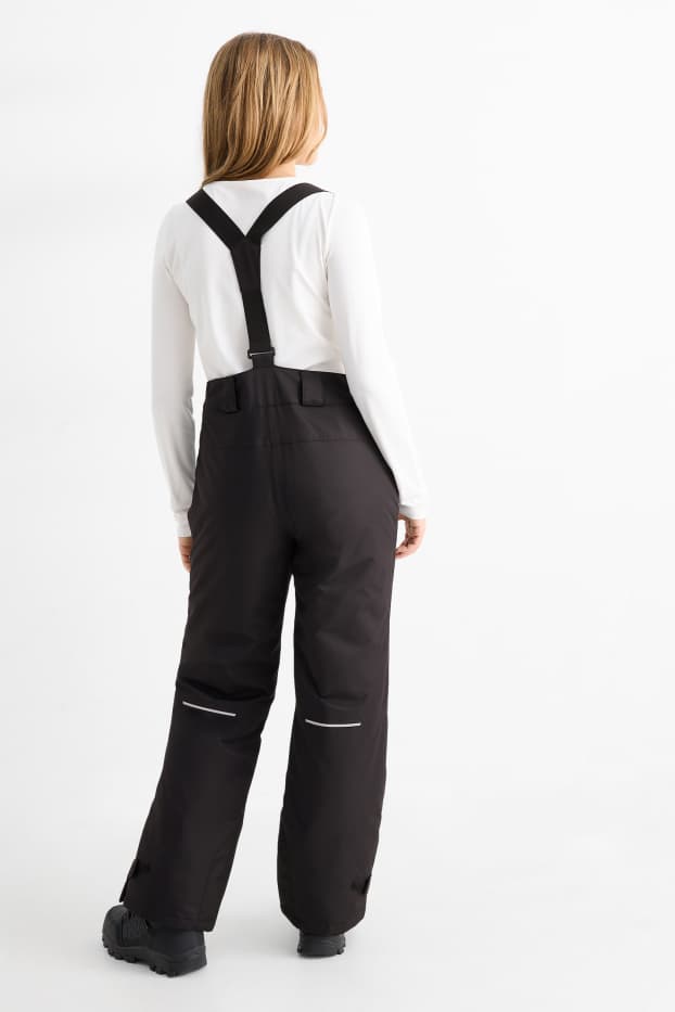 Copii - Fete - Pantaloni de schi - impermeabili - negru