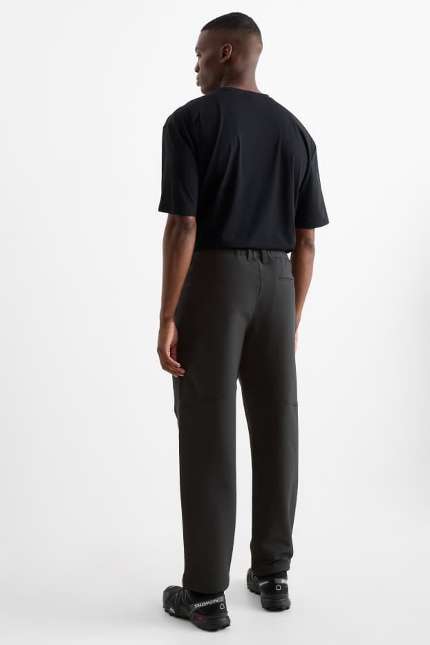 Bărbați - Pantaloni de trening funcționali - rezistenți la apă - negru