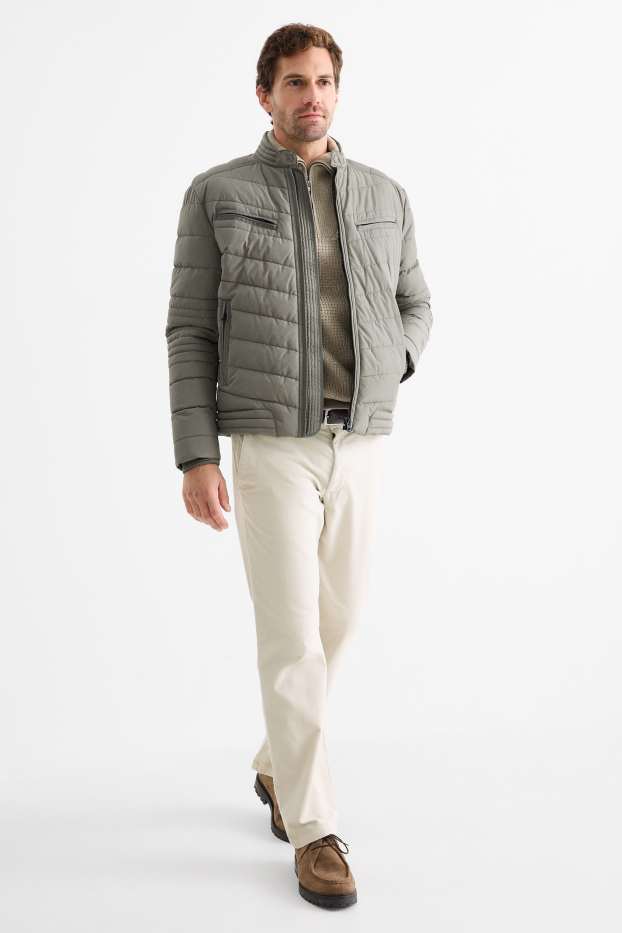 Bărbați - Chino - regular fit - structurat - bej deschis