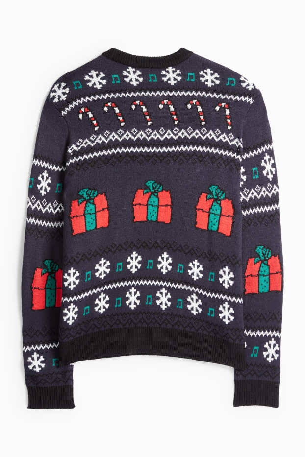 Hommes - Pull de Noël - Peanuts - bleu foncé