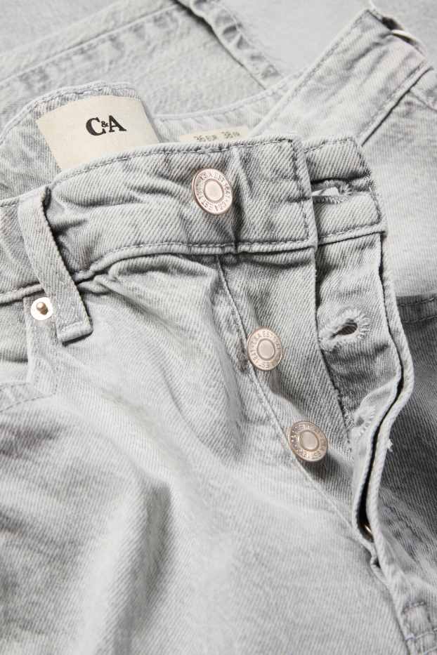 Femei - Boyfriend jeans - talie medie - LYCRA® - denim-gri