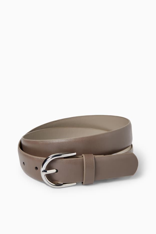 Femei - Curea - imitație de piele - taupe
