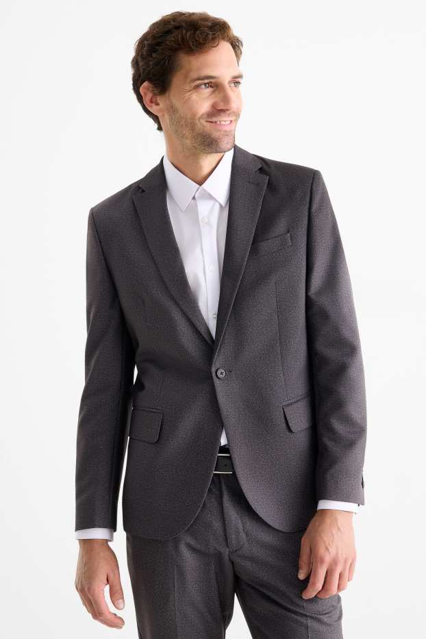 Bărbați - Sacou modular - slim fit - Flex - gri închis