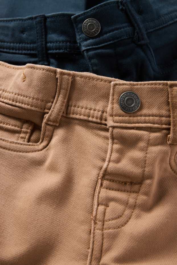 Copii - Băieți - Multipack 2 perechi - pantaloni termoizolanți - albastru / bej