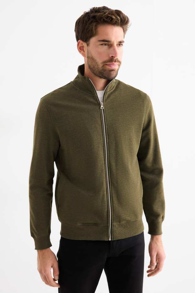 Heren - Sweatvest - kaki