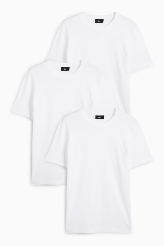 Bărbați - Multipack 3 buc. - tricou - regular fit - alb