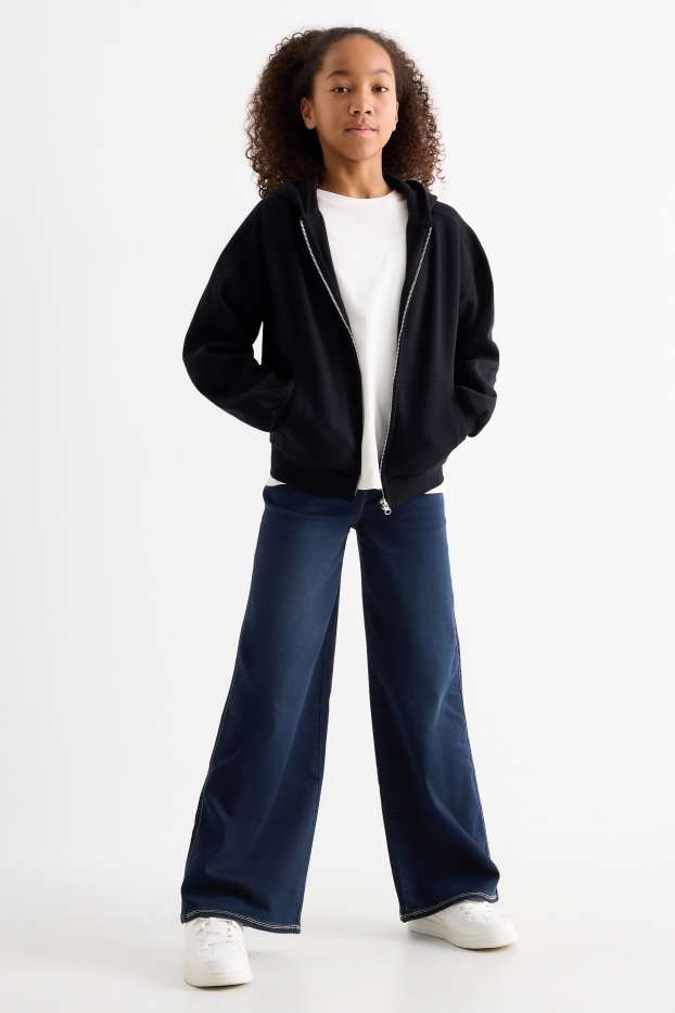 Copii - Fete - Wide leg jeggings - denim-albastru închis