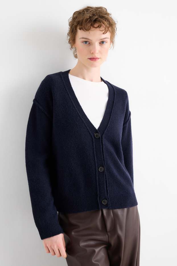 Femmes - Gilet en maille - bleu foncé
