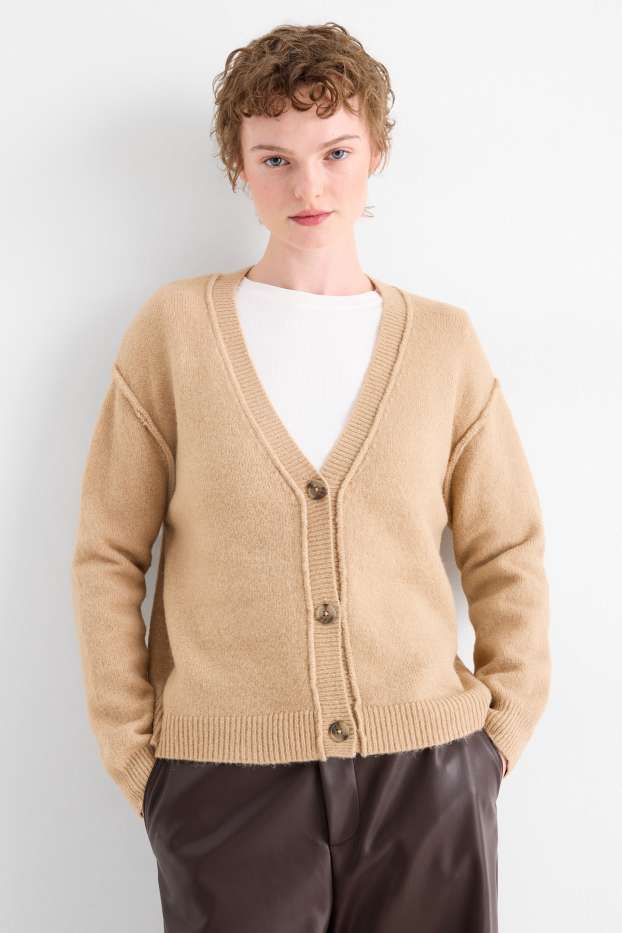 Femmes - Gilet en maille - beige